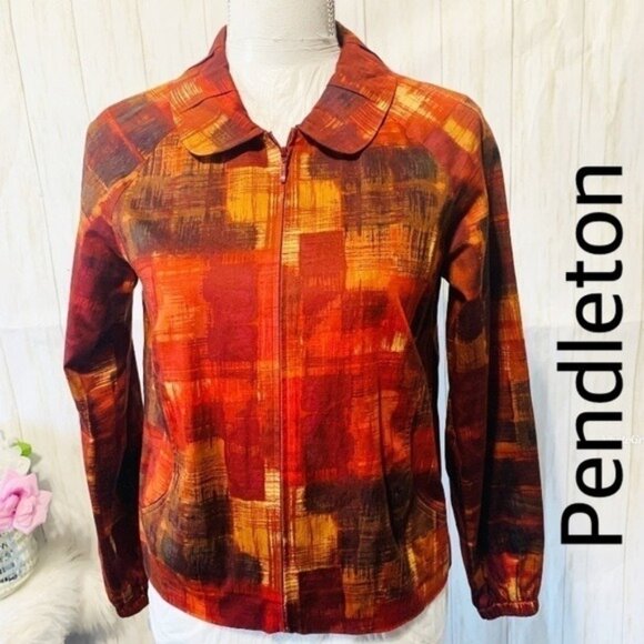 Pendleton paint strokes fall colors jacket sz XS - Picture 1 of 9